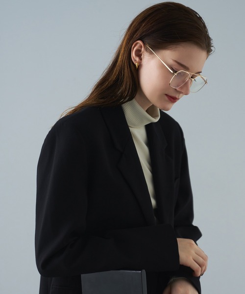 NUEF （ヌエフ）の「スクエア型｜クリアレンズ｜トレンド｜紫外線対策｜UVカット｜眼鏡｜NUEF｜ダブルブリッジクラシック（メガネ・レディース・ゴールド/シルバー・FREE）」の8枚目の写真