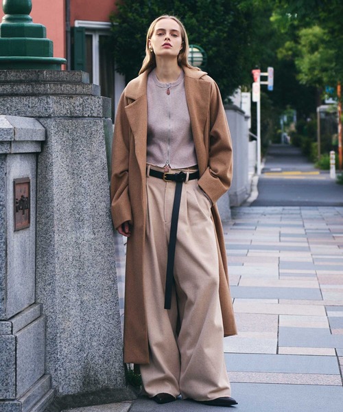 AKTE（アクテ）の「オーバーガウンコート（その他アウター・レディース・チャコールグレー/ベージュ・FREE/TALL）」の6枚目の写真