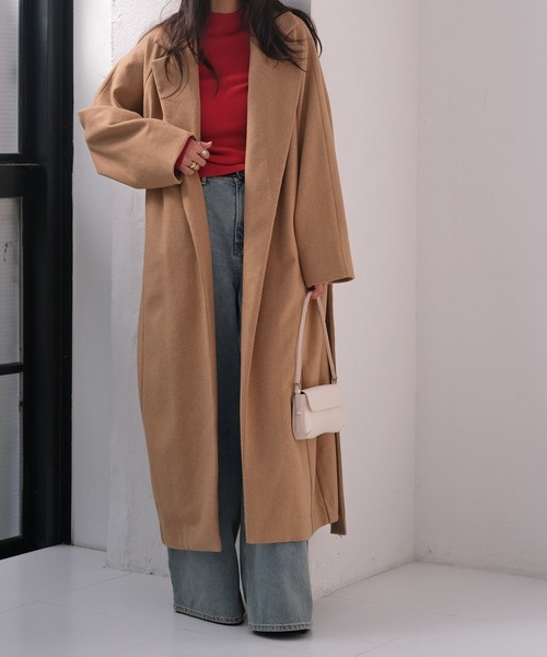 AKTE（アクテ）の「オーバーガウンコート（その他アウター・レディース・チャコールグレー/ベージュ・FREE/TALL）」の16枚目の写真