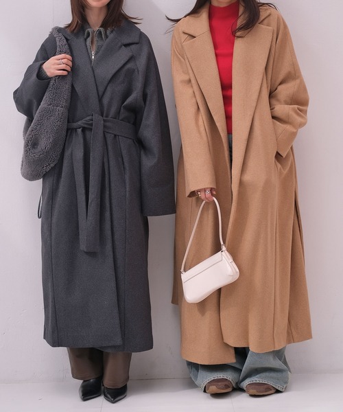 AKTE（アクテ）の「オーバーガウンコート（その他アウター・レディース・チャコールグレー/ベージュ・FREE/TALL）」の22枚目の写真