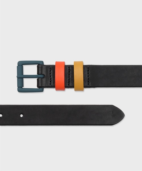 コントラストバックル レザーベルト【150710 CM】（ベルト）｜Paul