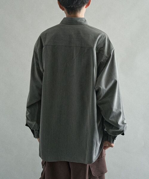 CRAFT STANDARD BOUTIQUE（クラフトスタンダードブティック）の「TRウールライクシャツ（シャツ/ブラウス・メンズ・その他9/ブラウン/ブラック/ストライプ・S/L/M）」の8枚目の写真