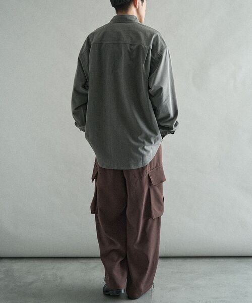 CRAFT STANDARD BOUTIQUE（クラフトスタンダードブティック）の「TRウールライクシャツ（シャツ/ブラウス・メンズ・その他9/ブラウン/ブラック/ストライプ・S/L/M）」の11枚目の写真