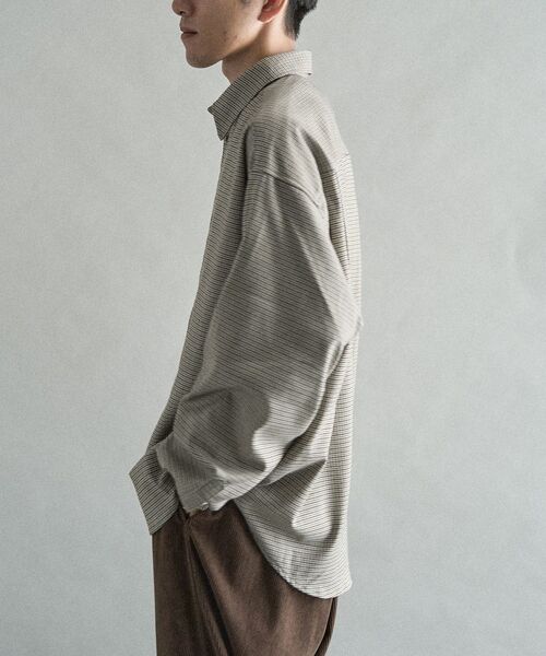 CRAFT STANDARD BOUTIQUE（クラフトスタンダードブティック）の「TRウールライクシャツ（シャツ/ブラウス・メンズ・その他9/ブラウン/ブラック/ストライプ・S/L/M）」の13枚目の写真