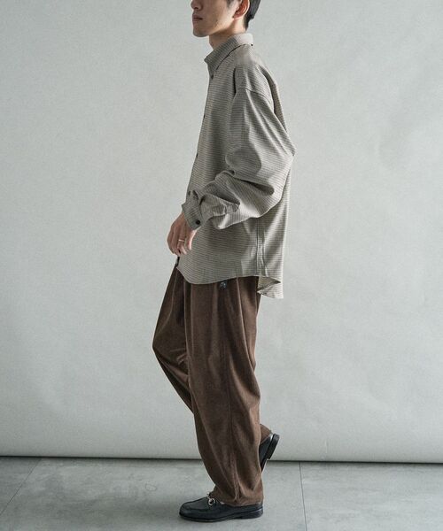 CRAFT STANDARD BOUTIQUE（クラフトスタンダードブティック）の「TRウールライクシャツ（シャツ/ブラウス・メンズ・その他9/ブラウン/ブラック/ストライプ・S/L/M）」の16枚目の写真