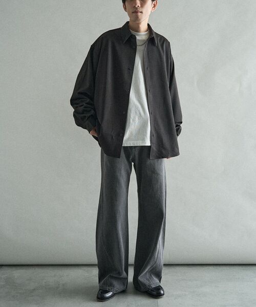 CRAFT STANDARD BOUTIQUE（クラフトスタンダードブティック）の「TRウールライクシャツ（シャツ/ブラウス・メンズ・その他9/ブラウン/ブラック/ストライプ・S/L/M）」の21枚目の写真