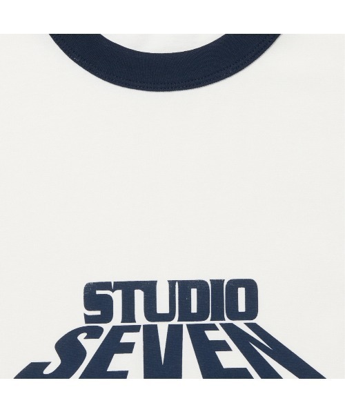 STUDIO SEVEN（スタジオ セブン）の「Block Logo Ringer T-shirt（Tシャツ/カットソー・メンズ・チャコールグレー/イエロー/ホワイト・MEDIUM/LARGE/X-LARGE）」の4枚目の写真