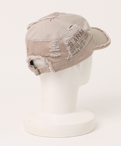 AVIREX（アヴィレックス）の「【RES】【AVIREX】Damege Work Cap（キャップ・メンズ・ベージュ/ネイビー/オリーブ・FREE）」の6枚目の写真