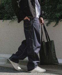 SKEWed（スキュー）の「SKEWed/スキュー スキュー加工 コットンデニム ペインターダンガリーパンツ（デニムパンツ）」