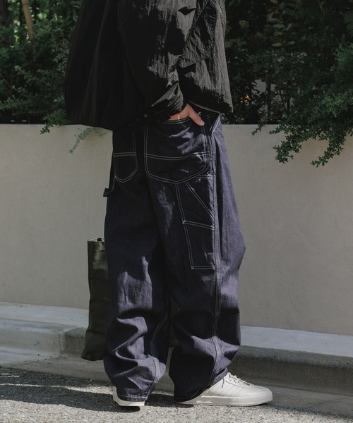 SKEWed(スキュー)の「SKEWed/スキュー スキュー加工 コットンデニム ペインターダンガリーパンツ(デニムパンツ・メンズ・ブラック/インディゴブルー・34/30/32)」の15枚目の写真