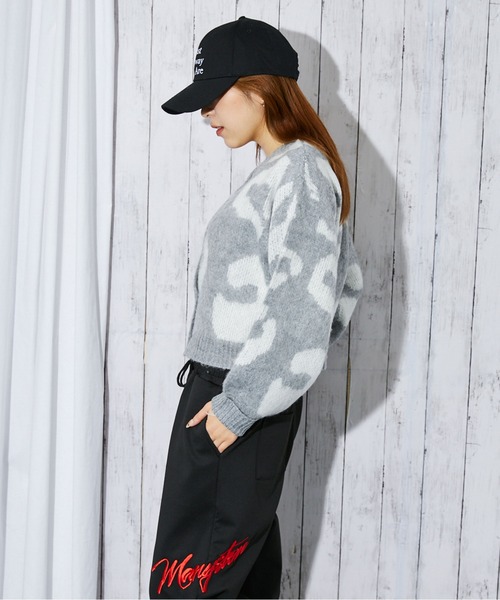 GORGE(ゴージ)の「《レオパード柄×2WAY仕様》レディース 起毛ニットカーデ/プルオーバー 秋冬(ニット/セーター・レディース・ブラウン/ブラック/グレー・F)」の6枚目の写真