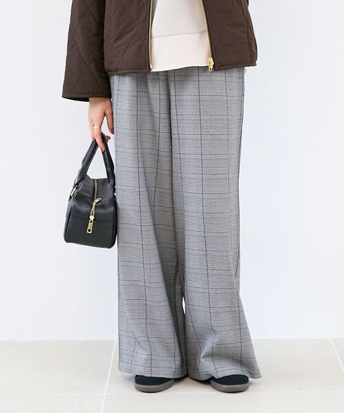 le.coeur blanc(ルクールブラン)の「グレンチェックイージーワイドパンツ(その他パンツ・レディース・ブラウン系その他2/ブラック系その他・38)」の1枚目の写真