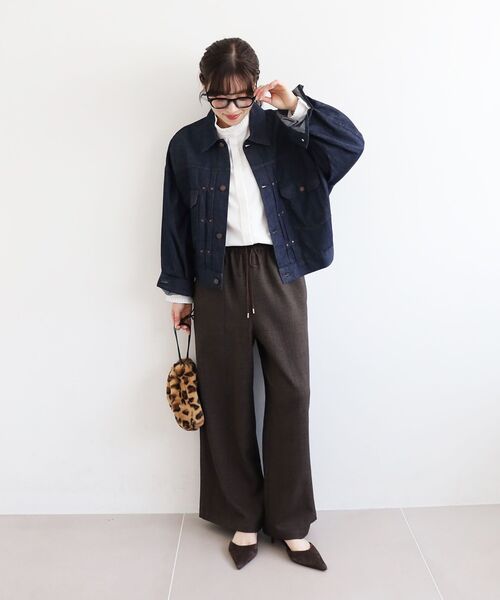 le.coeur blanc(ルクールブラン)の「グレンチェックイージーワイドパンツ(その他パンツ・レディース・ブラウン系その他2/ブラック系その他・38)」の18枚目の写真