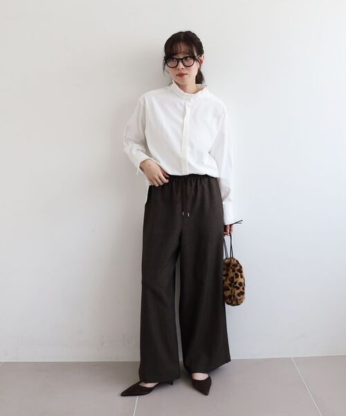 le.coeur blanc(ルクールブラン)の「グレンチェックイージーワイドパンツ(その他パンツ・レディース・ブラウン系その他2/ブラック系その他・38)」の16枚目の写真