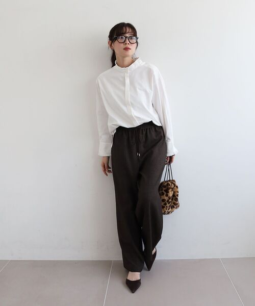 le.coeur blanc(ルクールブラン)の「グレンチェックイージーワイドパンツ(その他パンツ・レディース・ブラウン系その他2/ブラック系その他・38)」の15枚目の写真