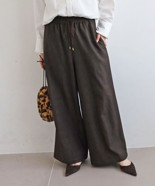 le.coeur blanc(ルクールブラン)の「グレンチェックイージーワイドパンツ(その他パンツ・レディース・ブラウン系その他2/ブラック系その他・38)」の11枚目の写真