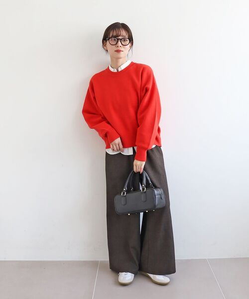 le.coeur blanc(ルクールブラン)の「グレンチェックイージーワイドパンツ(その他パンツ・レディース・ブラウン系その他2/ブラック系その他・38)」の10枚目の写真