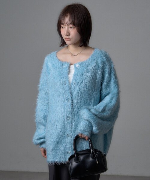 mline（エムライン）の「[mline]【4色展開！】エアリーループカーディガン（カーディガン/ボレロ・レディース・チャコールグレー/ピンク/アイボリー/ブルー・FREE）」の22枚目の写真
