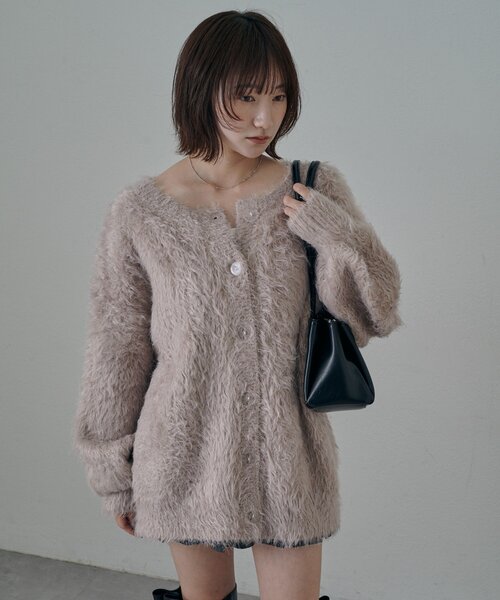 mline（エムライン）の「[mline]【4色展開！】エアリーループカーディガン（カーディガン/ボレロ・レディース・チャコールグレー/ピンク/アイボリー/ブルー・FREE）」の13枚目の写真