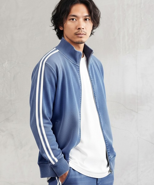 jiggys shop（ジギーズショップ）の「スウェットデニム トラックジャケット ブルゾン（デニムジャケット・メンズ・インディゴブルー/ブルー系その他/ブラック/グレー/ブルー・LARGE/X-LARGE/MEDIUM/SMALL）」の5枚目の写真