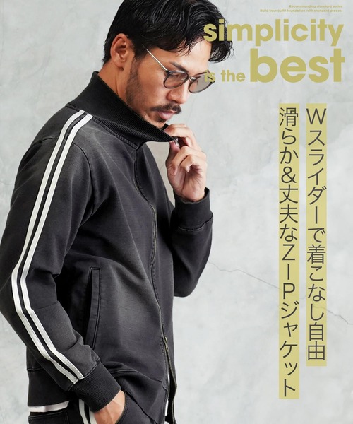 jiggys shop（ジギーズショップ）の「スウェットデニム トラックジャケット ブルゾン（デニムジャケット・メンズ・インディゴブルー/ブルー系その他/ブラック/グレー/ブルー・LARGE/X-LARGE/MEDIUM/SMALL）」の14枚目の写真