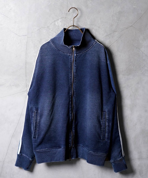 jiggys shop（ジギーズショップ）の「スウェットデニム トラックジャケット ブルゾン（デニムジャケット・メンズ・インディゴブルー/ブルー系その他/ブラック/グレー/ブルー・LARGE/X-LARGE/MEDIUM/SMALL）」の8枚目の写真