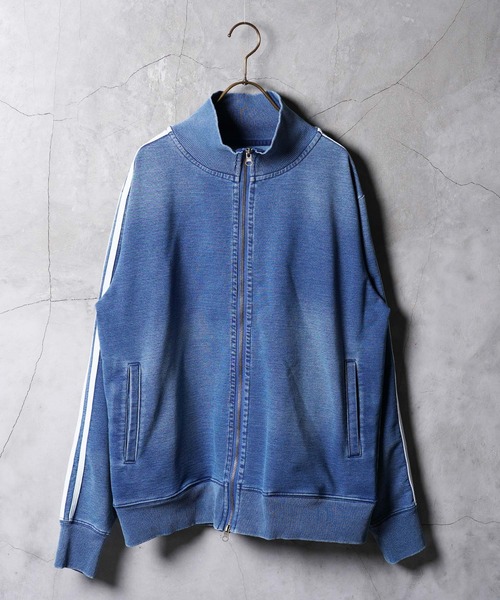 jiggys shop（ジギーズショップ）の「スウェットデニム トラックジャケット ブルゾン（デニムジャケット・メンズ・インディゴブルー/ブルー系その他/ブラック/グレー/ブルー・LARGE/X-LARGE/MEDIUM/SMALL）」の7枚目の写真