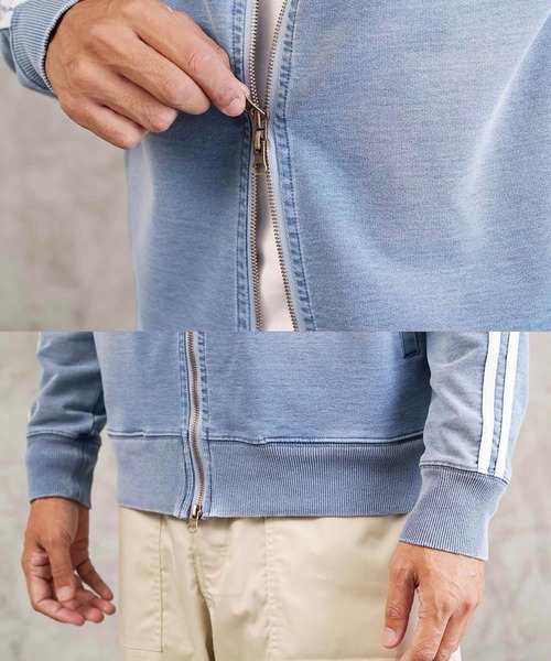 jiggys shop（ジギーズショップ）の「スウェットデニム トラックジャケット ブルゾン（デニムジャケット・メンズ・インディゴブルー/ブルー系その他/ブラック/グレー/ブルー・LARGE/X-LARGE/MEDIUM/SMALL）」の16枚目の写真