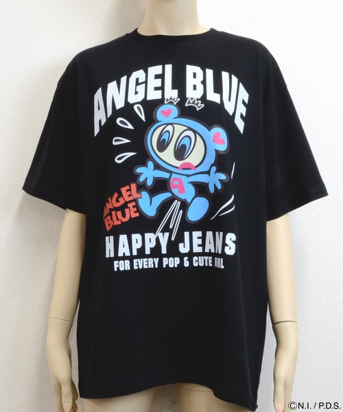 ANGEL BLUE(エンジェルブルー)の「エンジェルブルー Tシャツ HAPPYJEANS(Tシャツ/カットソー・レディース・ブルー系/ブラック系/ホワイト系・L/XS/S/M)」の12枚目の写真
