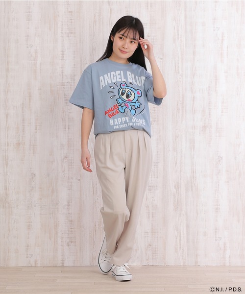 ANGEL BLUE(エンジェルブルー)の「エンジェルブルー Tシャツ HAPPYJEANS(Tシャツ/カットソー・レディース・ブルー系/ブラック系/ホワイト系・L/XS/S/M)」の5枚目の写真