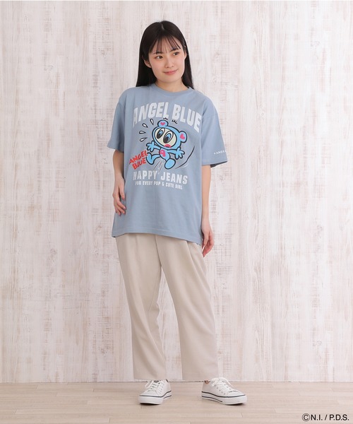 ANGEL BLUE(エンジェルブルー)の「エンジェルブルー Tシャツ HAPPYJEANS(Tシャツ/カットソー・レディース・ブルー系/ブラック系/ホワイト系・L/XS/S/M)」の7枚目の写真
