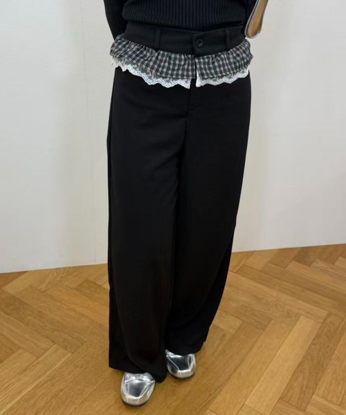 mebole(メボレ)の「ウエストフリルワイドパンツ(その他パンツ・レディース・ブラック・MEDIUM/LARGE)」の6枚目の写真