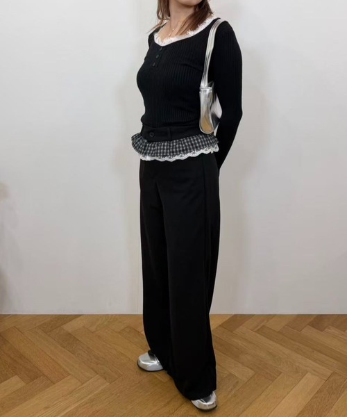 mebole(メボレ)の「ウエストフリルワイドパンツ(その他パンツ・レディース・ブラック・MEDIUM/LARGE)」の14枚目の写真