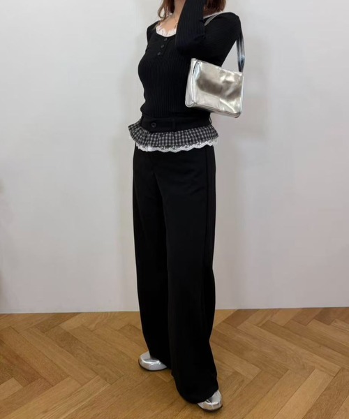 mebole(メボレ)の「ウエストフリルワイドパンツ(その他パンツ・レディース・ブラック・MEDIUM/LARGE)」の15枚目の写真