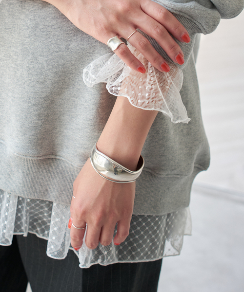 WEB限定 / 追加》チュールドットチュニックプルオーバー（Tシャツ