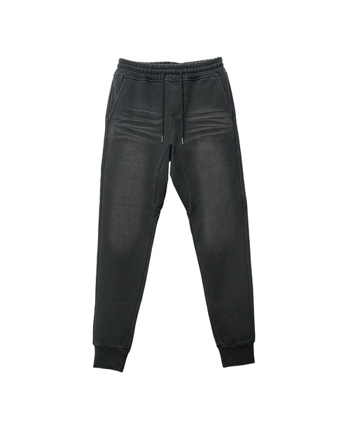 SOMEDIFF（サムディフ）の「【SOMEDIFF】裏ボンディングカットデニムパンツ メンズ スウェットデニム スエット ジョガーパンツ あったか 裏起毛 春服 冬服（スウェットパンツ・メンズ・ブラック/インディゴブルー/ブルー・M/L/XL/XXL）」の7枚目の写真