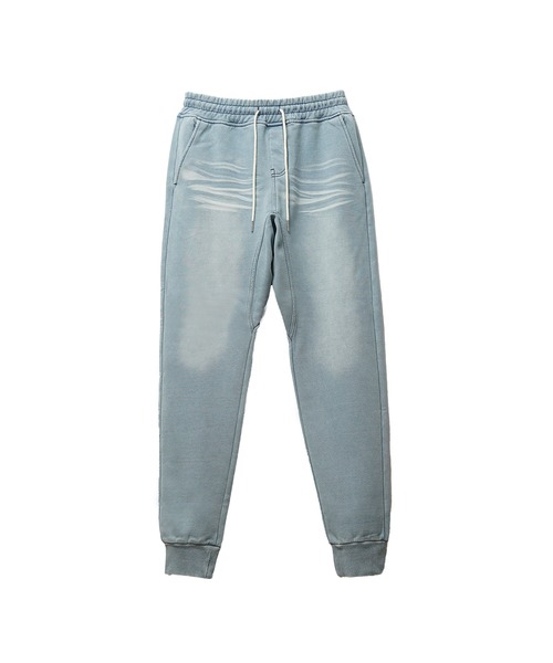 SOMEDIFF（サムディフ）の「【SOMEDIFF】裏ボンディングカットデニムパンツ メンズ スウェットデニム スエット ジョガーパンツ あったか 裏起毛 春服 冬服（スウェットパンツ・メンズ・ブラック/インディゴブルー/ブルー・M/L/XL/XXL）」の15枚目の写真