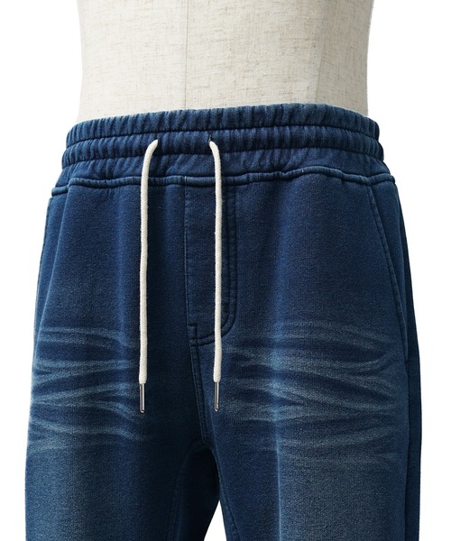 SOMEDIFF（サムディフ）の「【SOMEDIFF】裏ボンディングカットデニムパンツ メンズ スウェットデニム スエット ジョガーパンツ あったか 裏起毛 春服 冬服（スウェットパンツ・メンズ・ブラック/インディゴブルー/ブルー・M/L/XL/XXL）」の17枚目の写真