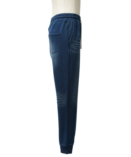 SOMEDIFF（サムディフ）の「【SOMEDIFF】裏ボンディングカットデニムパンツ メンズ スウェットデニム スエット ジョガーパンツ あったか 裏起毛 春服 冬服（スウェットパンツ・メンズ・ブラック/インディゴブルー/ブルー・M/L/XL/XXL）」の21枚目の写真