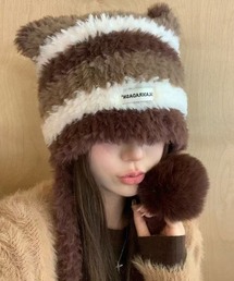 Achic（アシック）の「2WAY　帽子にもバッグにもなる ねこみみニットアイテム（ニットキャップ/ビーニー）」