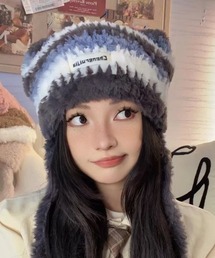Achic（アシック）の「2WAY　帽子にもバッグにもなる ねこみみニットアイテム（ニットキャップ/ビーニー）」
