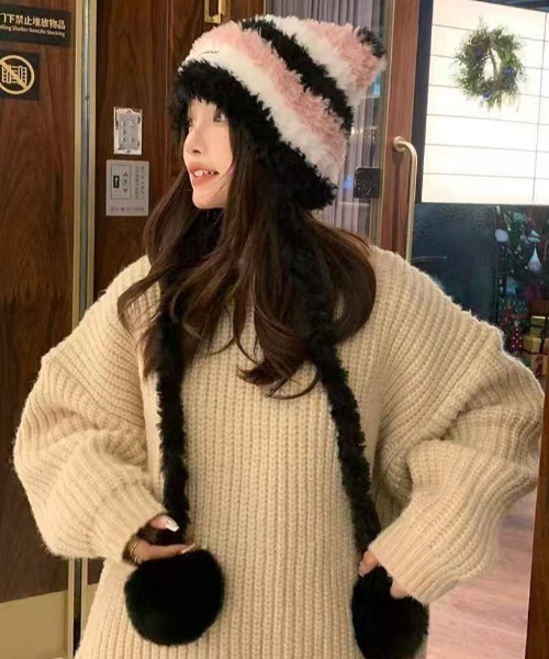 セール】2WAY 帽子にもバッグにもなる ねこみみニットアイテム（ニット