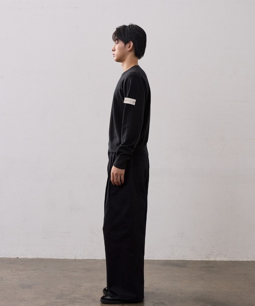 THE CLE(ザクレ)の「TWO TUCK COTTON WIDE PANTS / 2タックコットンワイドパンツ【2タック】【ワイド】【コットン】 チノパン チノパンツ パンツ メンズ(チノパンツ・メンズ・ネイビー/ベージュ・LARGE/MEDIUM/SMALL)」の6枚目の写真