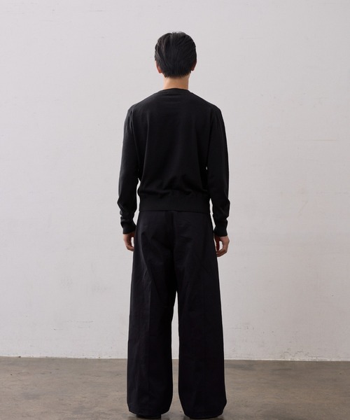 THE CLE(ザクレ)の「TWO TUCK COTTON WIDE PANTS / 2タックコットンワイドパンツ【2タック】【ワイド】【コットン】 チノパン チノパンツ パンツ メンズ(チノパンツ・メンズ・ネイビー/ベージュ・LARGE/MEDIUM/SMALL)」の7枚目の写真