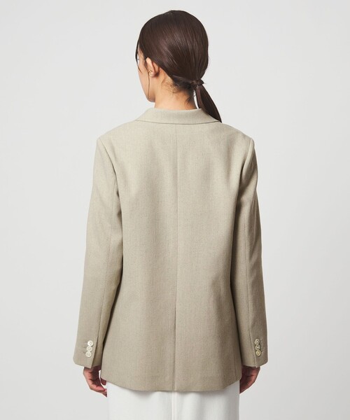 green label relaxing（グリーンレーベルリラクシング）の「［size SHORTあり］Greed グリード メランジ ダブル ジャケット（テーラードジャケット・レディース・ベージュ・SHORT/36/38/40）」の4枚目の写真