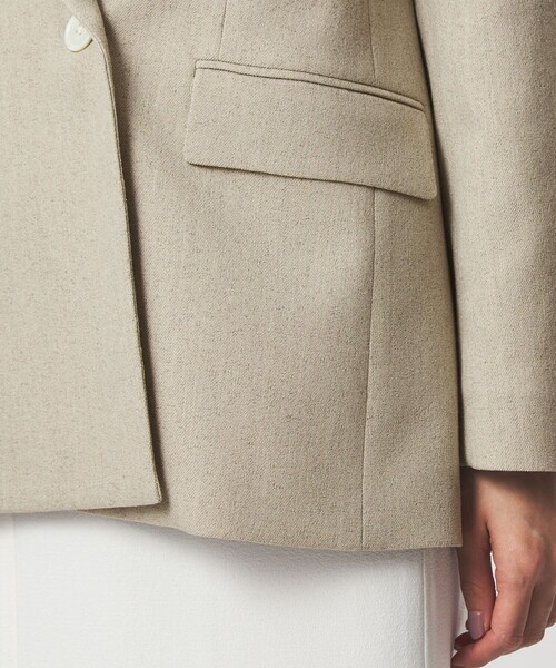 green label relaxing（グリーンレーベルリラクシング）の「［size SHORTあり］Greed グリード メランジ ダブル ジャケット（テーラードジャケット・レディース・ベージュ・SHORT/36/38/40）」の7枚目の写真