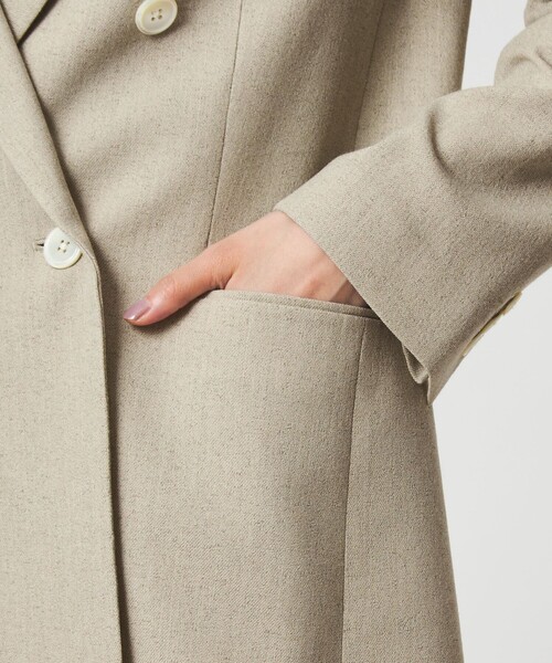 green label relaxing（グリーンレーベルリラクシング）の「［size SHORTあり］Greed グリード メランジ ダブル ジャケット（テーラードジャケット・レディース・ベージュ・SHORT/36/38/40）」の8枚目の写真