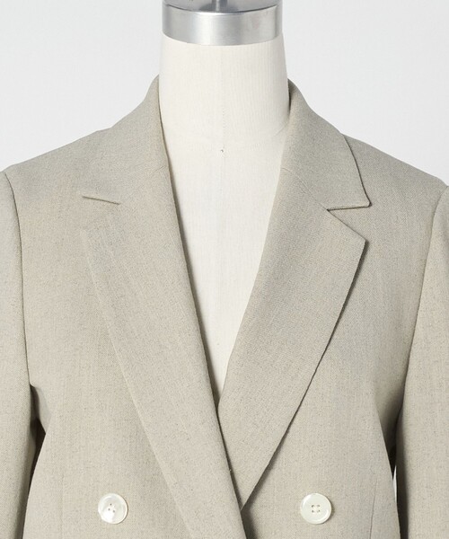 green label relaxing（グリーンレーベルリラクシング）の「［size SHORTあり］Greed グリード メランジ ダブル ジャケット（テーラードジャケット・レディース・ベージュ・SHORT/36/38/40）」の14枚目の写真