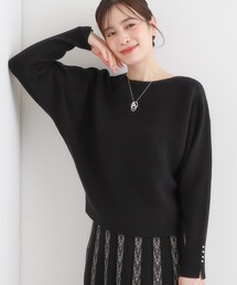 【洗濯機可】女性らしさ溢れる もちもちタッチが心地よい ドルマンニット