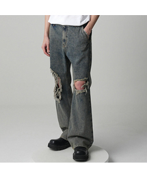 AVANDRESS（アバンドレス ）の「Minimal Bootscut Destroyed Denim Pants CAMEL BLUE（デニムパンツ）」